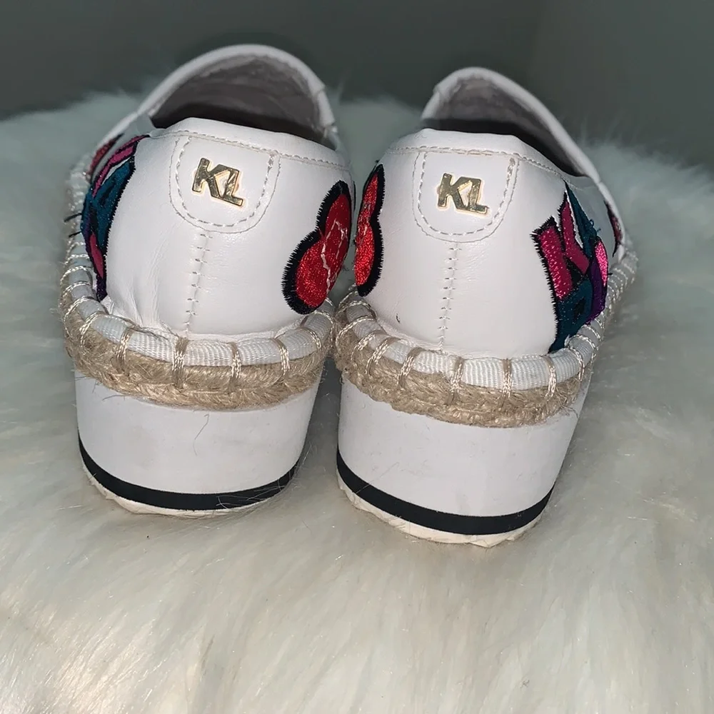 NWT KARL LAGERFELD EMBROIDERED SLIP ON SHOES HAND CRAFTED SIZE 5.5 - Picture 8 of 16